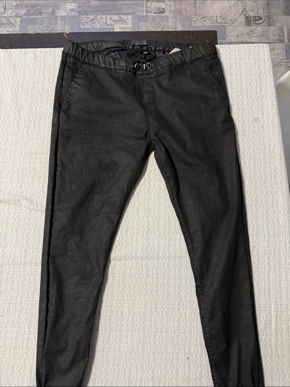 Zara Man Black Drawstring Trousers